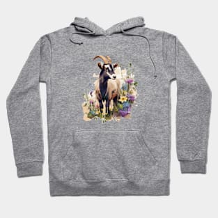 Goat Floral Hoodie